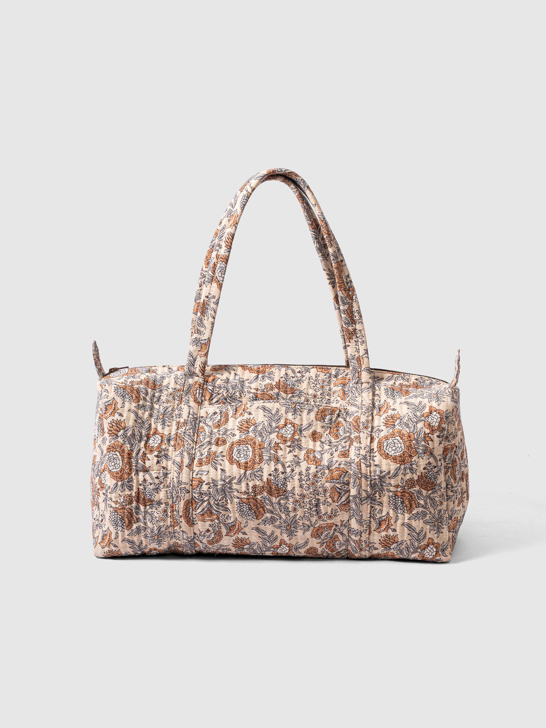 Printed cotton duffle bag 