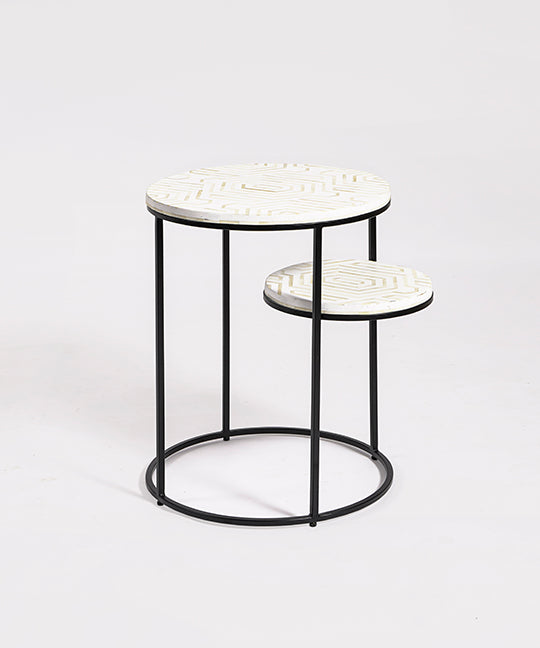 Aster Bone Inlay Side Table